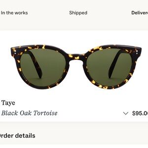 Warby Parker Taye Black Oak Tortoise
